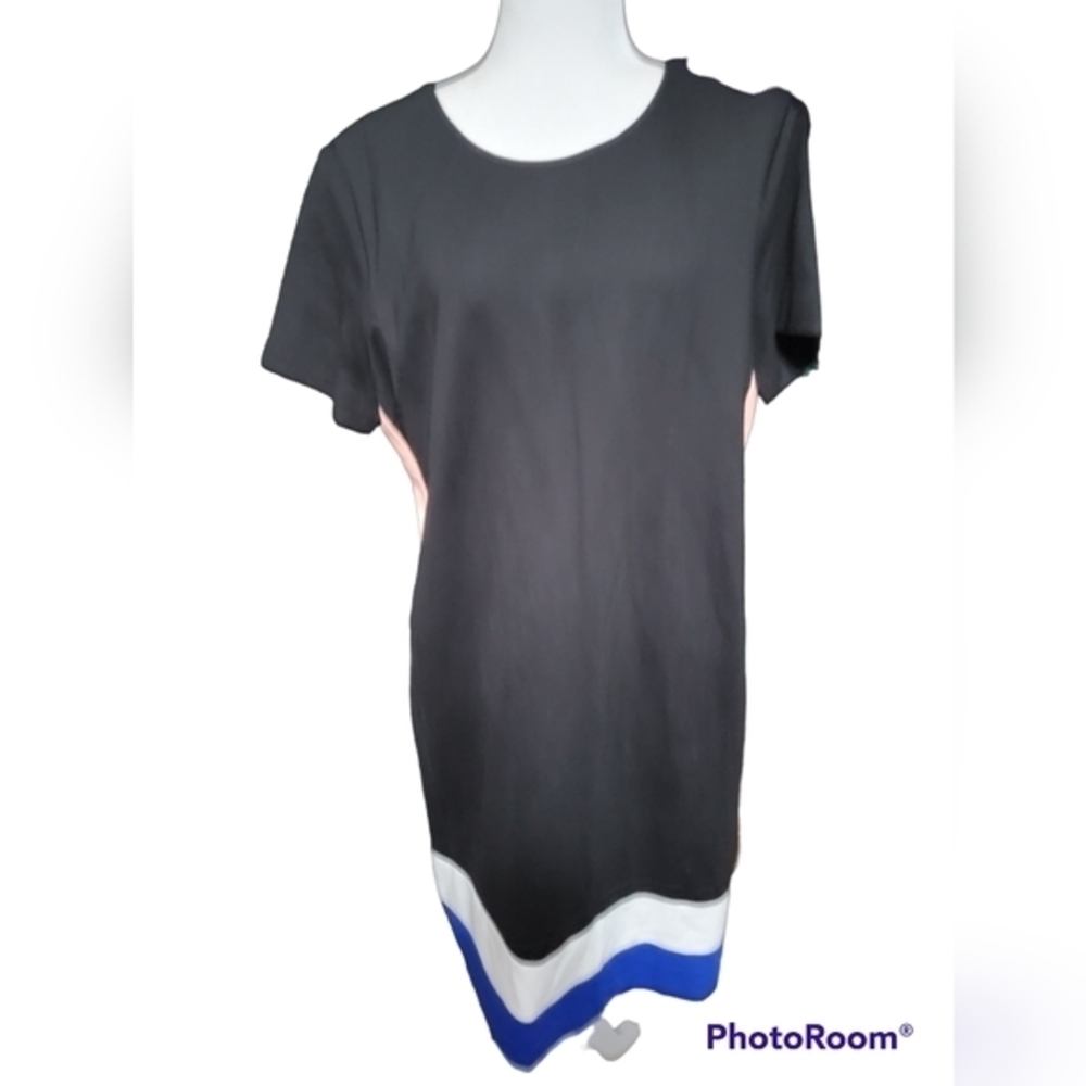DKNY size XL‎ black dress with color blocks